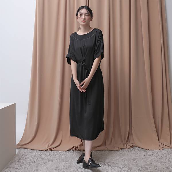 Wangyou_忘憂綁帶洋裝_黑 