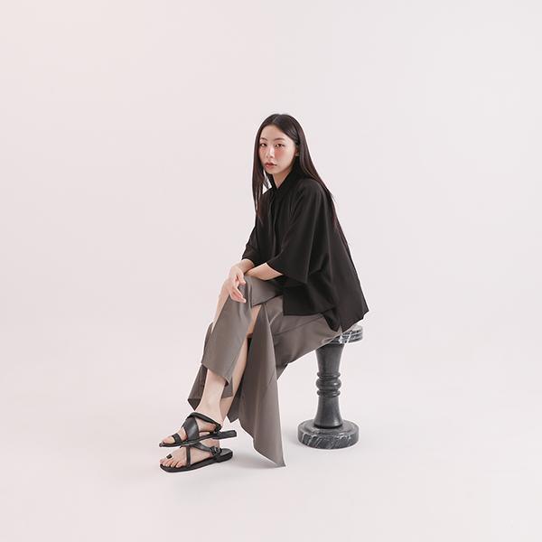 Extend_延伸開衩寬褲_灰 