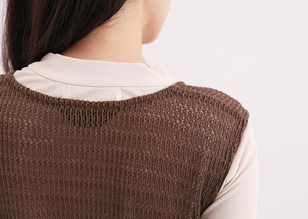 Dayrest_余暇剪接背心洋裝_棕 