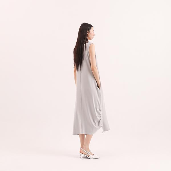 Huayuan_花苑剪接洋裝_淺藍 