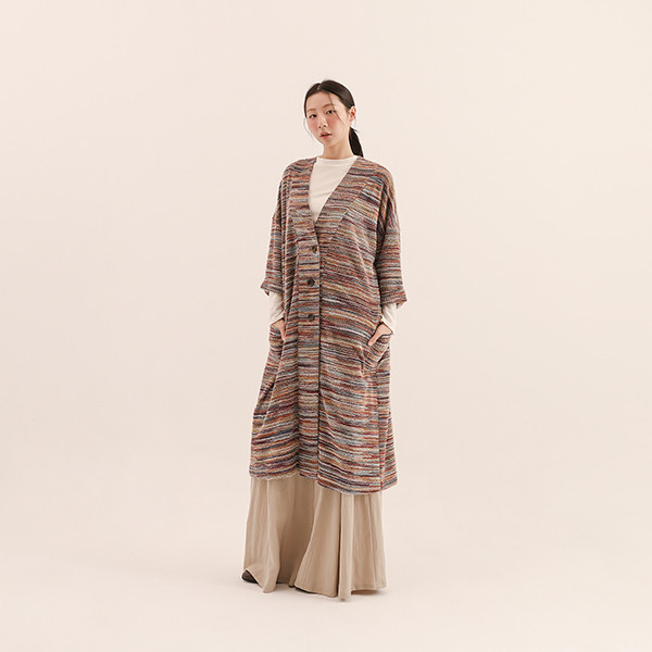 Flora_緋花大口袋罩衫_波西米亞彩 