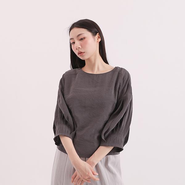 Xuyu_須臾褶片上衣_深灰 