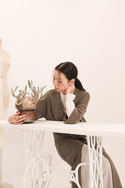 Flora_緋花大口袋罩衫_綠 