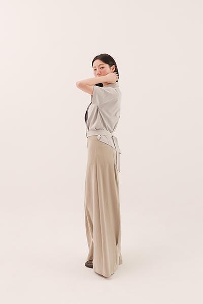 Erya_爾雅條帶襯衫_灰 