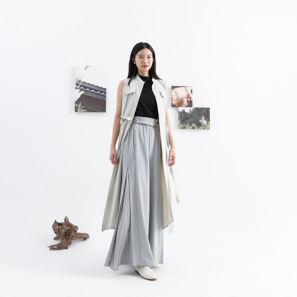 Wuyin_無垠百褶寬褲_灰 