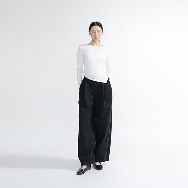 Fleeting_稍縱抓皺上衣_白 