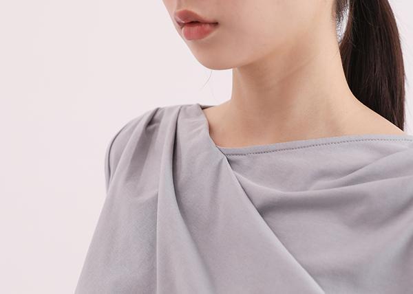 Yanqing_淵清皺褶上衣_淺藍 