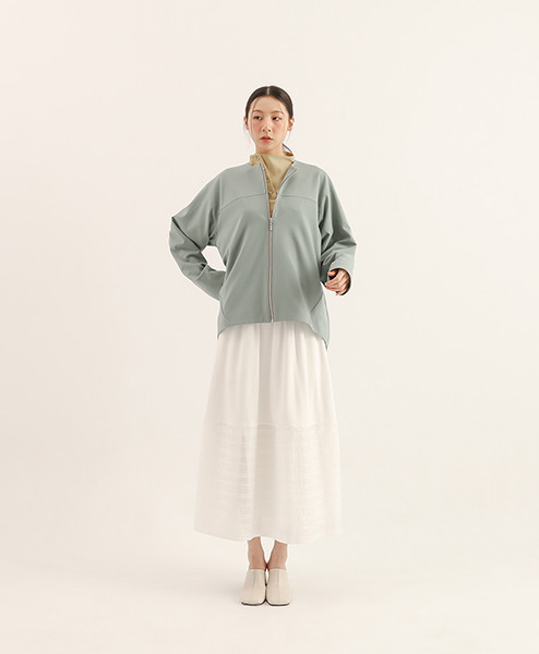 Vernal_春和剪接外套_湖水綠 