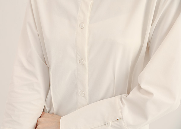 Serica_絲縷抓褶襯衫_白 