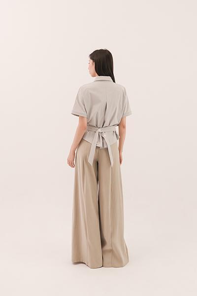 Erya_爾雅條帶襯衫_灰 