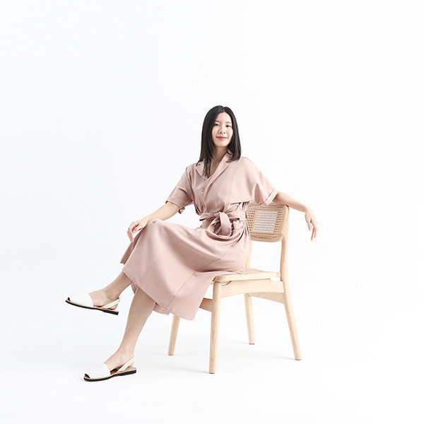 Tiaoyue_跳躍襯衫洋裝_粉 