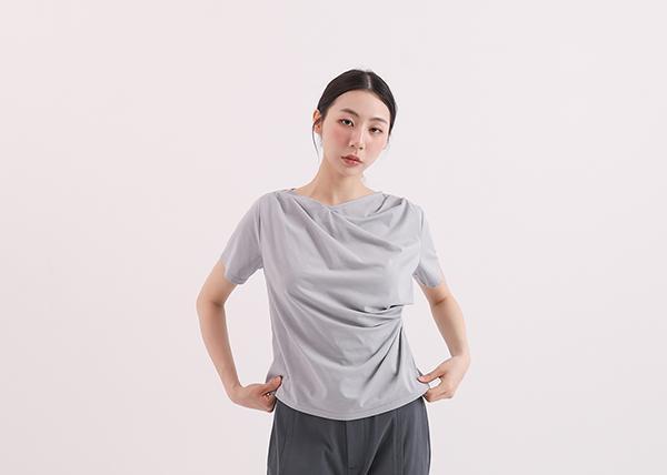 Yanqing_淵清皺褶上衣_淺藍 
