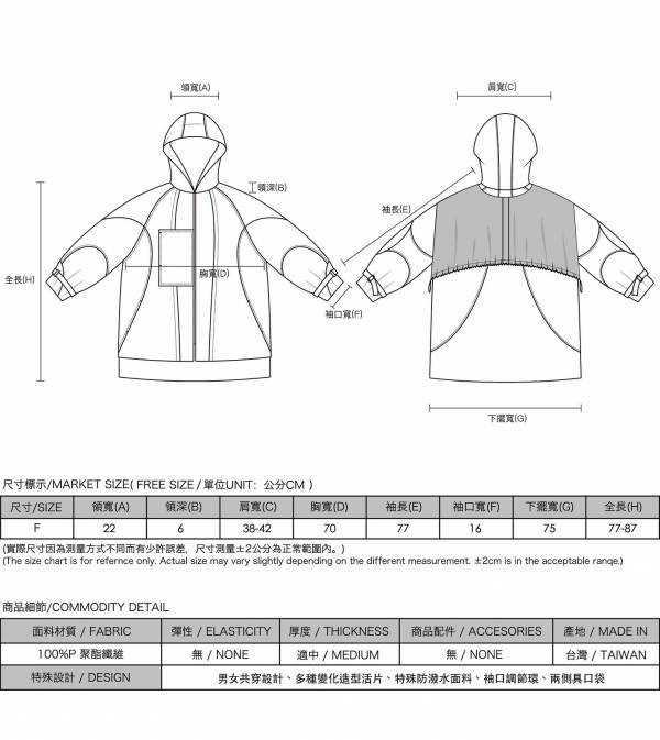 【環保永續】【男女共穿】Fushu_複數中性風衣外套_鐵灰/防潑水 