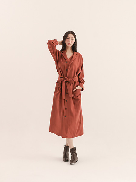 Glide_飛躍襯衫洋裝_橘紅 