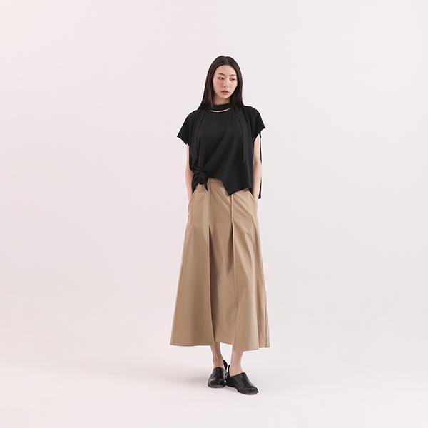 Chunmian_春眠立領變化上衣_黑 