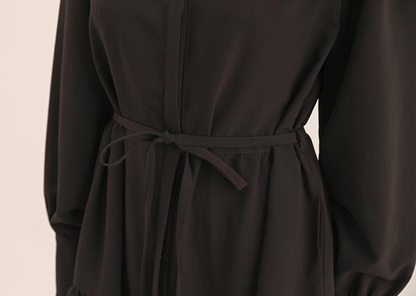 Cling_依戀皺摺洋裝_黑 