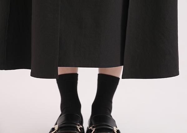 Backwards_回眸雙層長裙_黑 