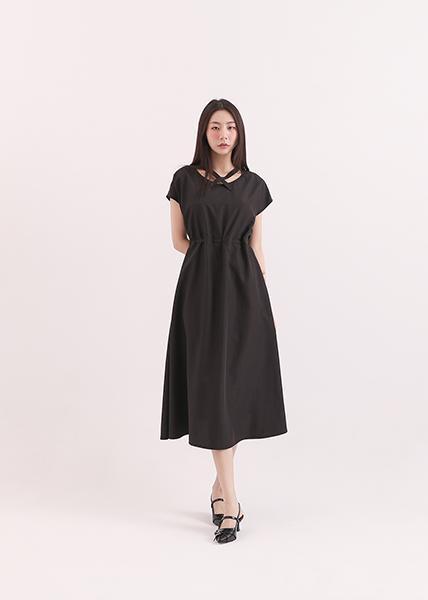 Xiyue_溪月綁帶洋裝_黑 