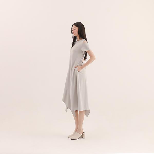 Tsuiman_翠曼綁帶洋裝_灰 