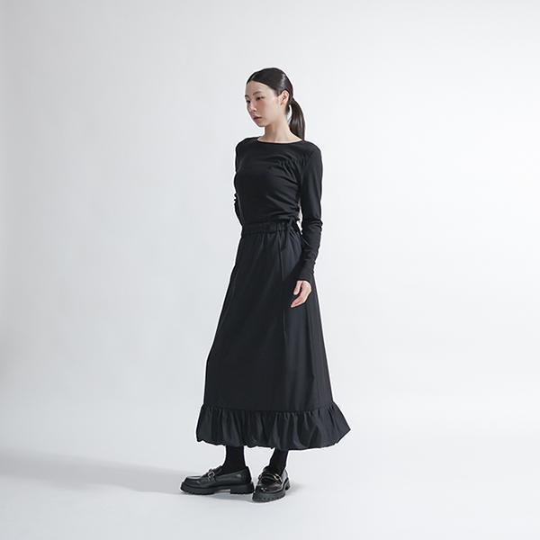 Fleeting_稍縱抓皺上衣_黑 