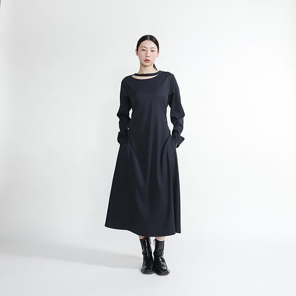 Sincere_真摯綁帶洋裝_藏青 