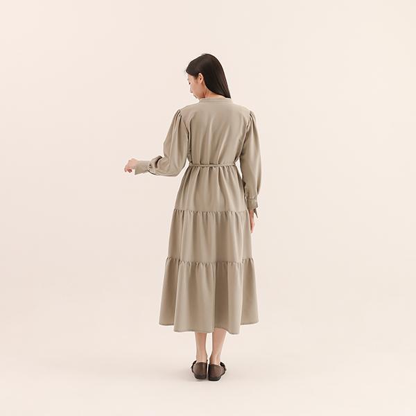 Cling_依戀皺摺洋裝_綠 