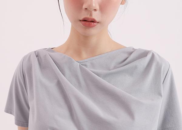 Yanqing_淵清皺褶上衣_淺藍 