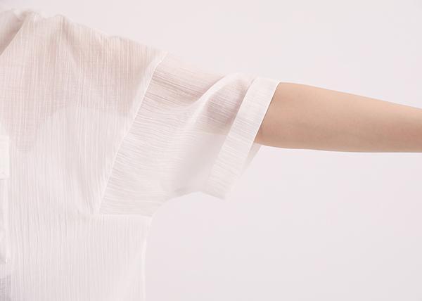 Langlang_琅琅大口袋襯衫_白 