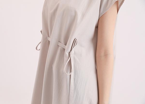 Xiyue_溪月綁帶洋裝_卡其 