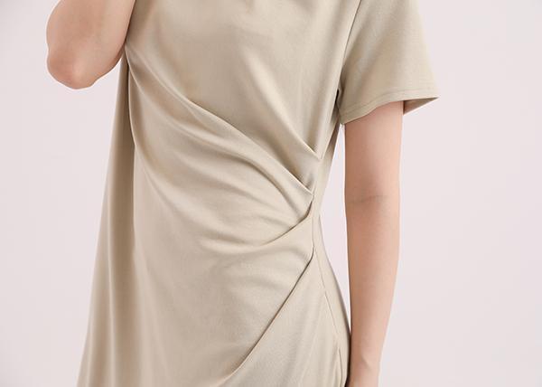 Yuqu_玉粹皺褶洋裝_芥末黃 