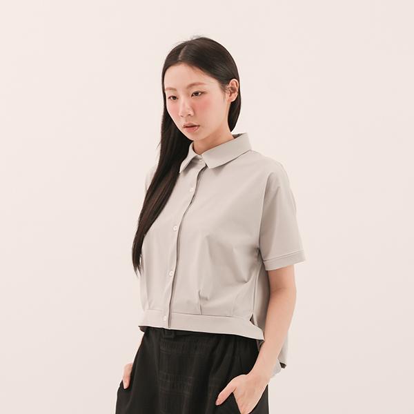 Erya_爾雅條帶襯衫_灰 