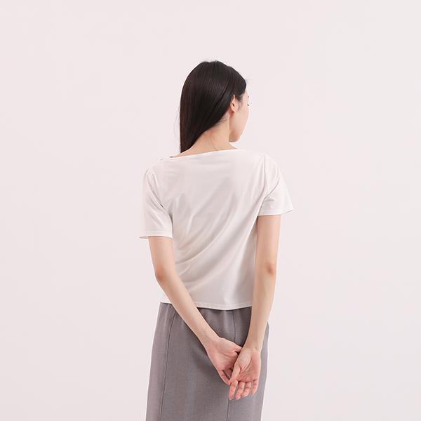 Yanqing_淵清皺褶上衣_白 