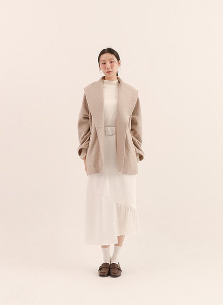 Intertwine_綢繆毛料大衣_駝 
