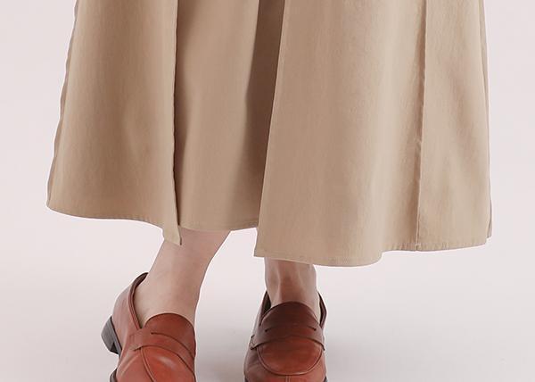 Backwards_回眸雙層長裙_卡其 