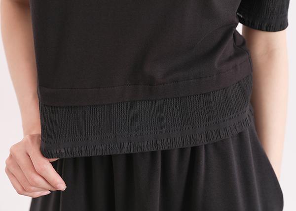 Hover_盤旋透視上衣_黑 