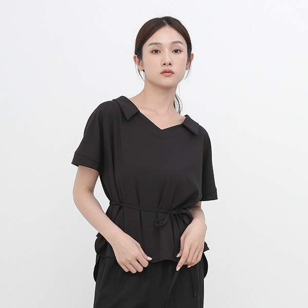 Shiyue_誓約綁帶上衣_黑 