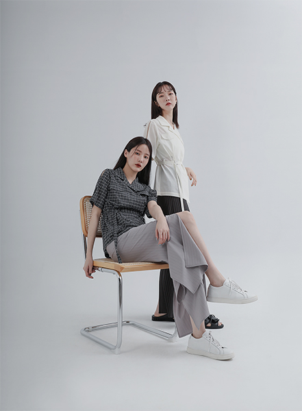 Extend_延伸開衩寬褲_灰條 