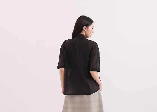 Langlang_琅琅大口袋襯衫_黑 