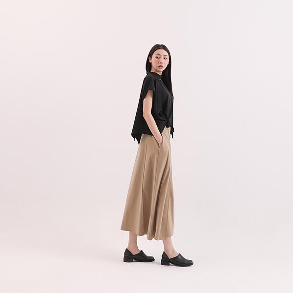 Chunmian_春眠立領變化上衣_黑 