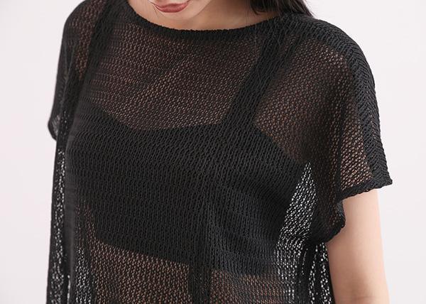 Immersive_沈浸前短後長上衣_黑 