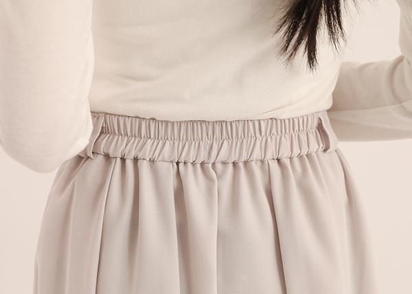 Jiban_羈絆褶片開衩裙_淺灰 