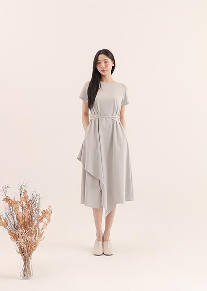 Tsuiman_翠曼綁帶洋裝_灰 