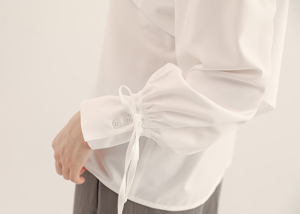 Pianzhi_偏執裁片襯衫_白 