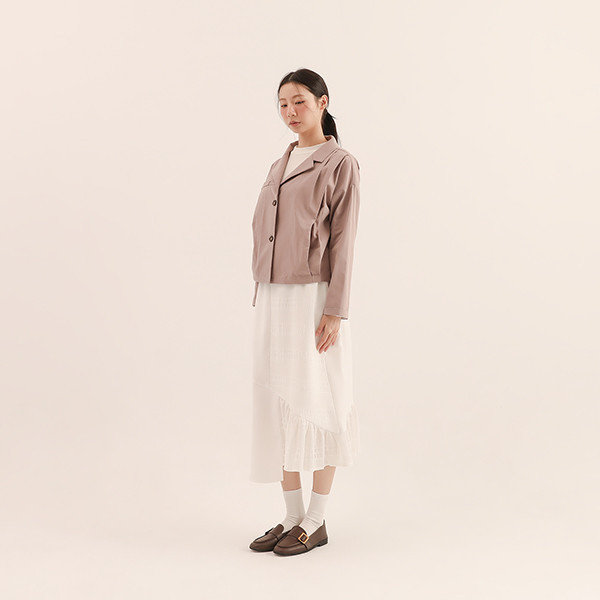 Subtle_隱微褶片西裝上衣_粉紫 