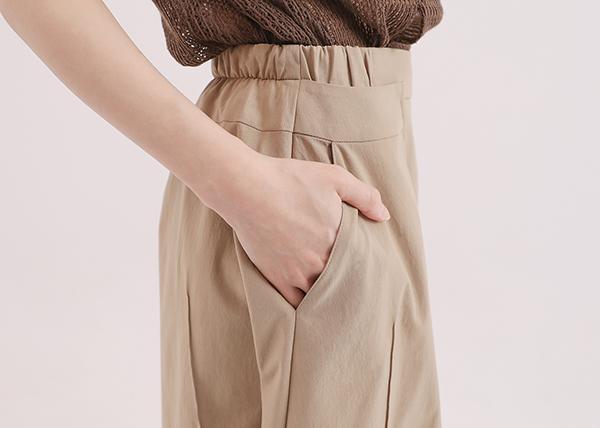 Backwards_回眸雙層長裙_卡其 