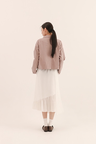 Subtle_隱微褶片西裝上衣_粉紫 