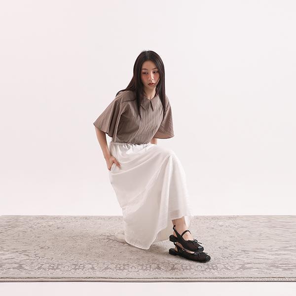 Secret_秘密棉麻襯衫_亞麻灰 