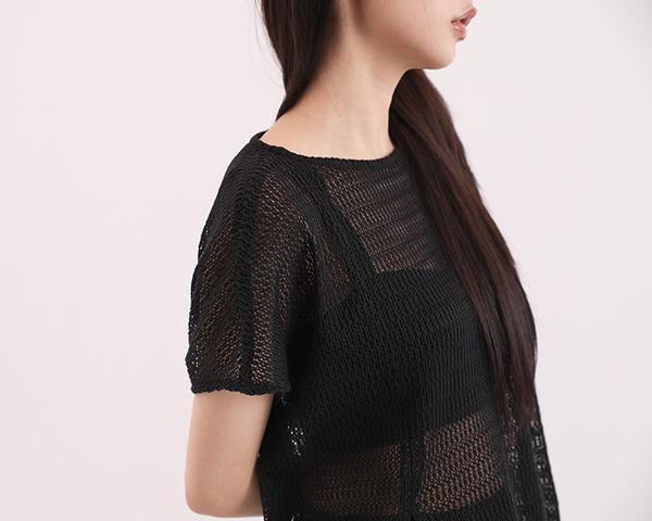 Immersive_沈浸前短後長上衣_黑 