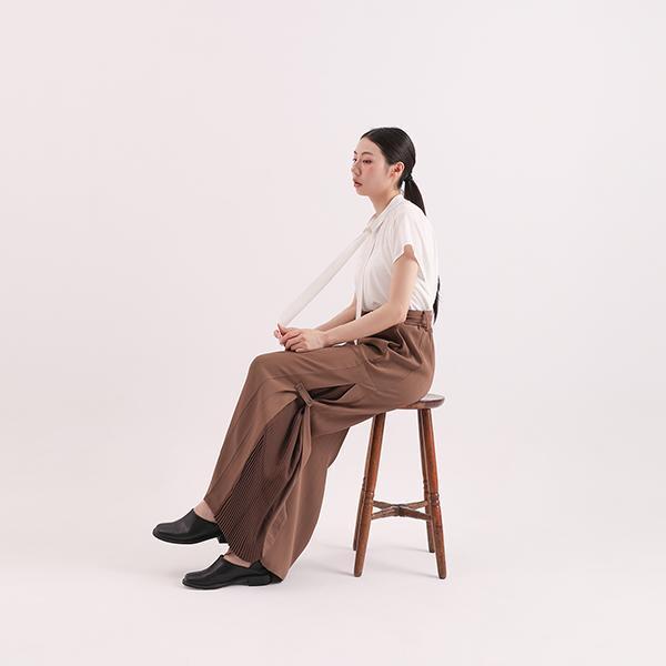 Chunmian_春眠立領變化上衣_白 