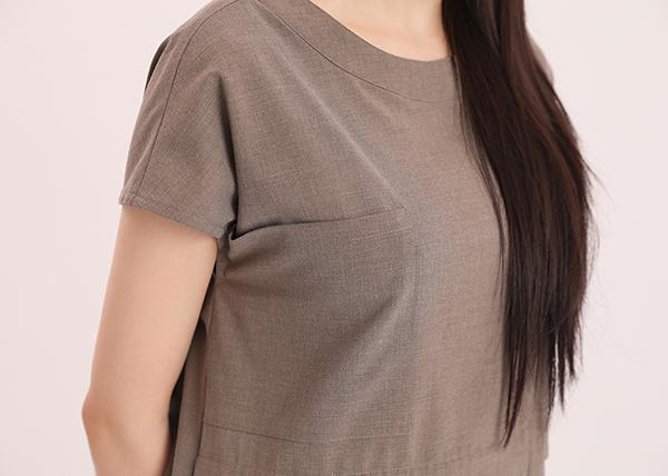 Reunion_重逢大口袋洋裝_棕 